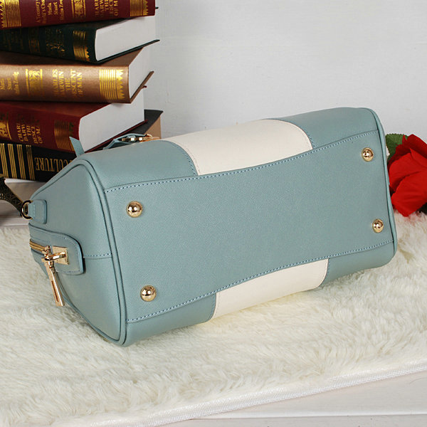 2014 Prada Saffiano Leather 32cm Two Handle Bag BL0823 blue&white for sale